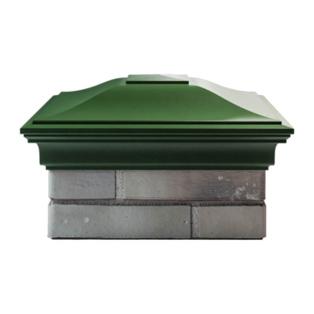 Колпак Zking Монблан Зеленый на столб 1.5х1.5 еврокирпича 0.7НФ (355х355мм) Псков фото