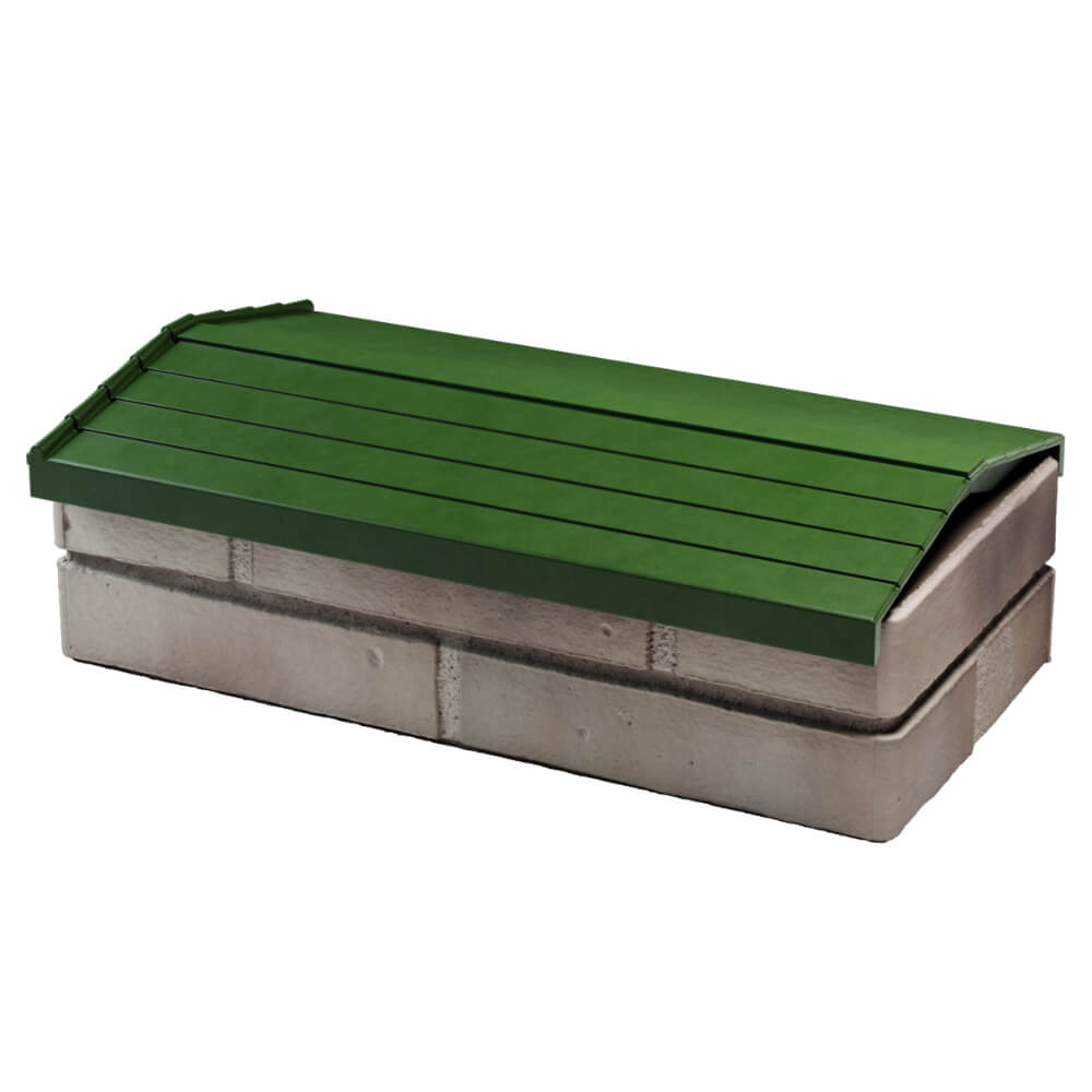 Парапет Zking Бона ХайТек Зеленый с посадкой на 1 кирпич (200/225/255мм) в Пскове фото