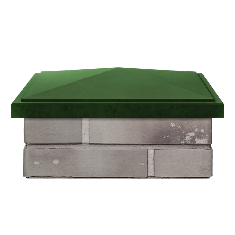 Колпак Zking БонаМоно Зеленый на столб 1.5х1.5 кирпича (385х385, 400х400мм) Псков фото