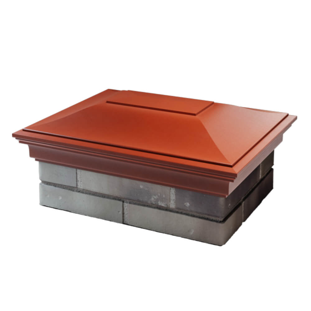 Колпак Zking Монблан Красный на столб 2х1.5 кирпича (515х385мм) в Пскове фото