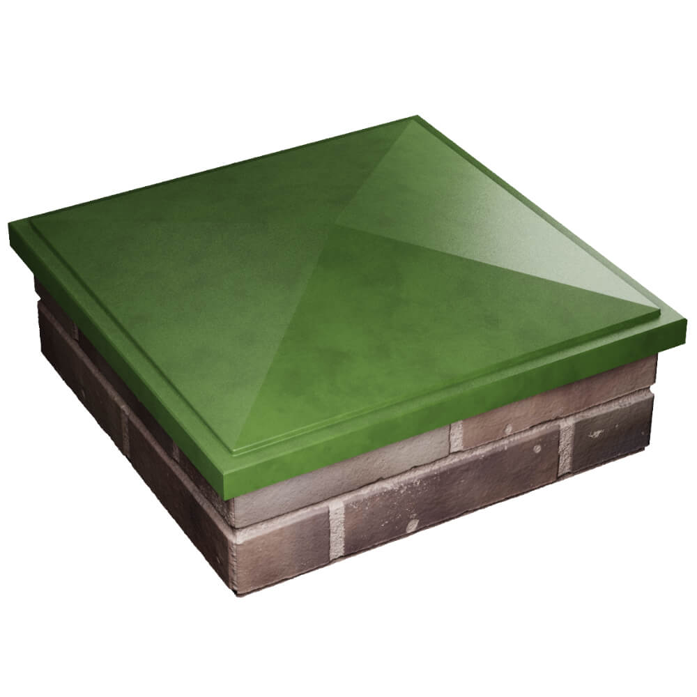 Колпак Zking БонаМоно Зеленый на столб 2х2 кирпича (515х515, 530х530мм) в Пскове фото