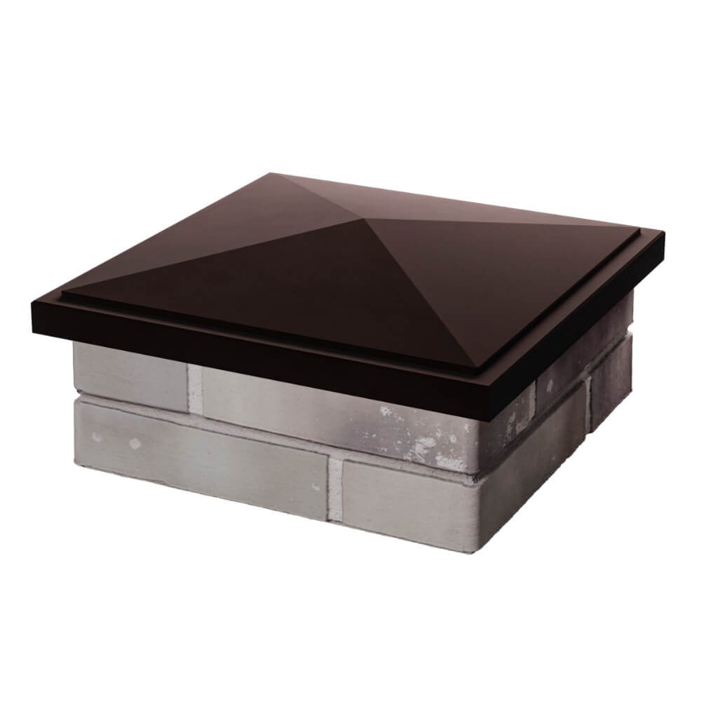 Колпак Zking БонаМоно Коричневый на столб 1.5х1.5 кирпича (385х385, 400х400мм) в Пскове фото