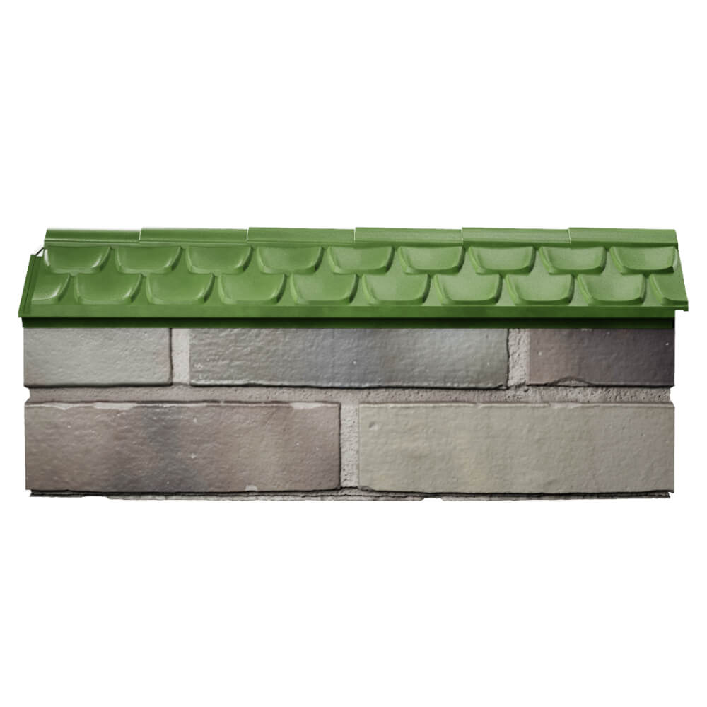 Парапет Zking Эльбрус Зеленый с посадкой на 0.5 кирпича (130мм) в Пскове фото