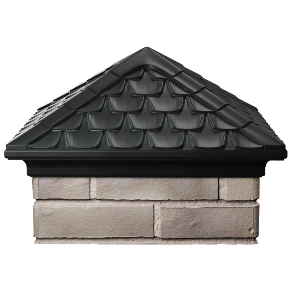 Колпак Zking Эльбрус Черный на столб 1.5х1.5 кирпича (385х385мм) Псков фото