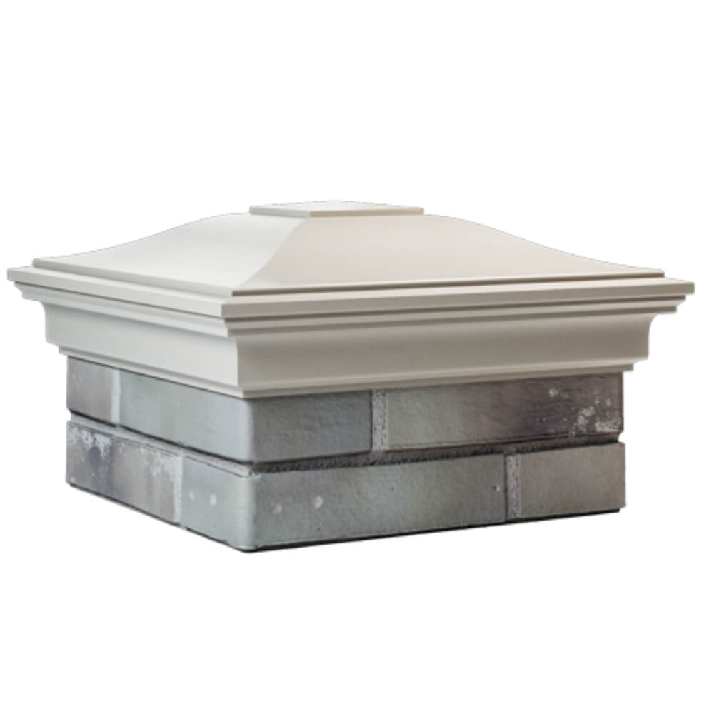 Колпак Zking Монблан Бежевый на столб 1.5х1.5 кирпича (385х385мм) в Пскове фото