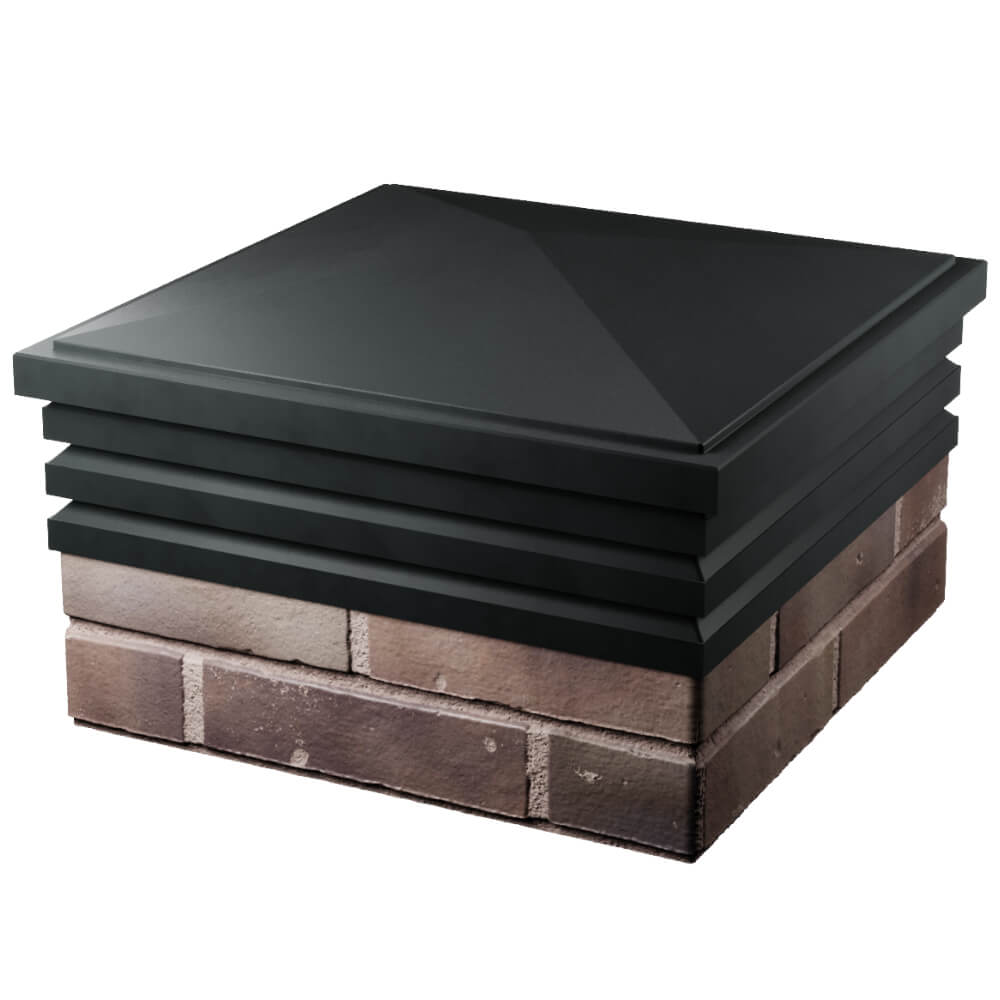 Колпак Zking Бона ХайТек Черный на столб 2х2 кирпича (513х513мм) в Пскове фото