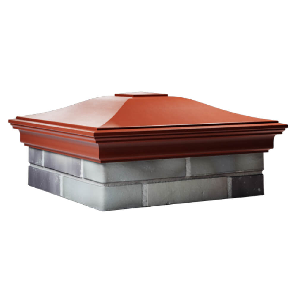 Колпак Zking Монблан Красный на столб 2х2 кирпича (515х515мм) в Пскове фото