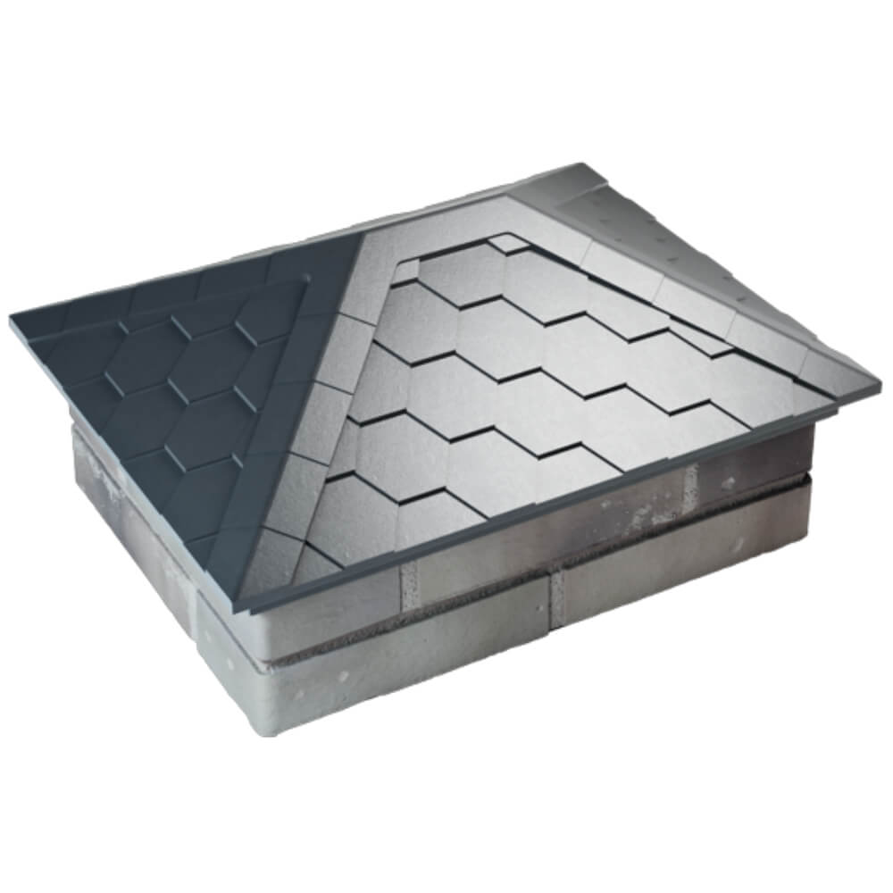 Колпак Zking Эверест Серый на столб 2х1.5 кирпича (520х390мм) Псков фото