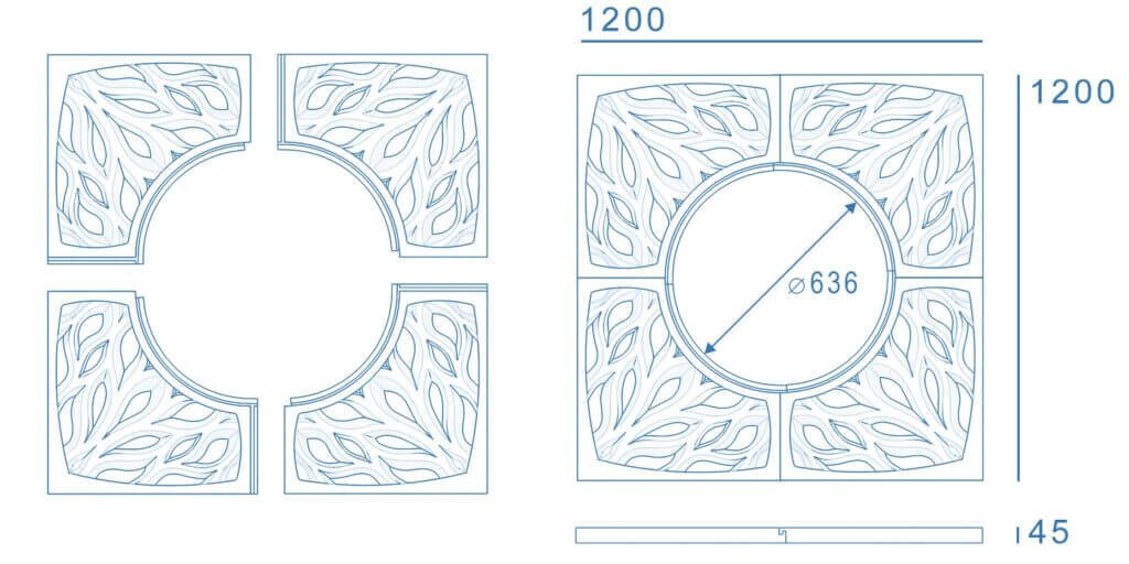 Приствольная решетка для дерева ZKING CRUST 1.2х1.2м Черная в Пскове фото