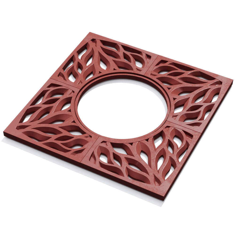 Приствольная решетка для дерева ZKING CRUST 1.2х1.2м Красная в Пскове фото