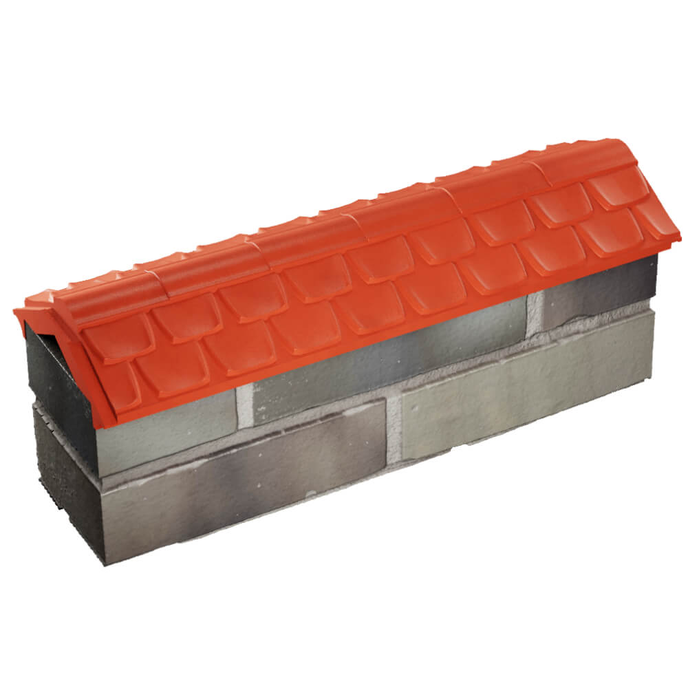 Парапет Zking Эльбрус Красный с посадкой на 0.5 кирпича (130мм) в Пскове фото