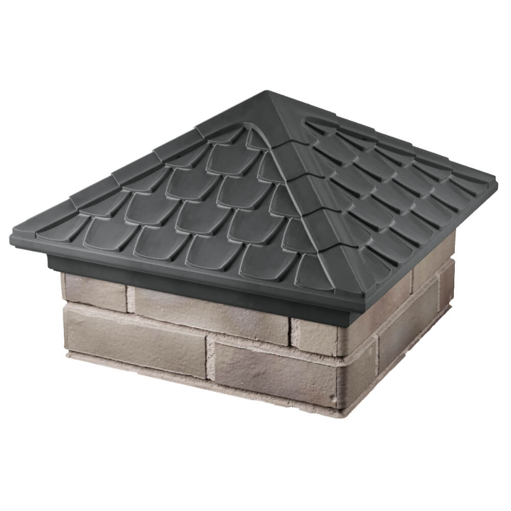 Колпак Zking Эльбрус Серый на столб 1.5х1.5 кирпича (385х385мм) в Пскове фото