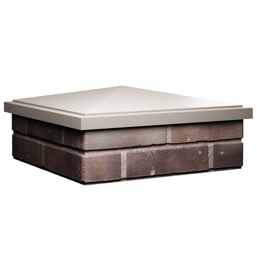 Колпак Zking БонаМоно Бежевый на столб 2х2 кирпича (515х515, 530х530мм) в Пскове фото