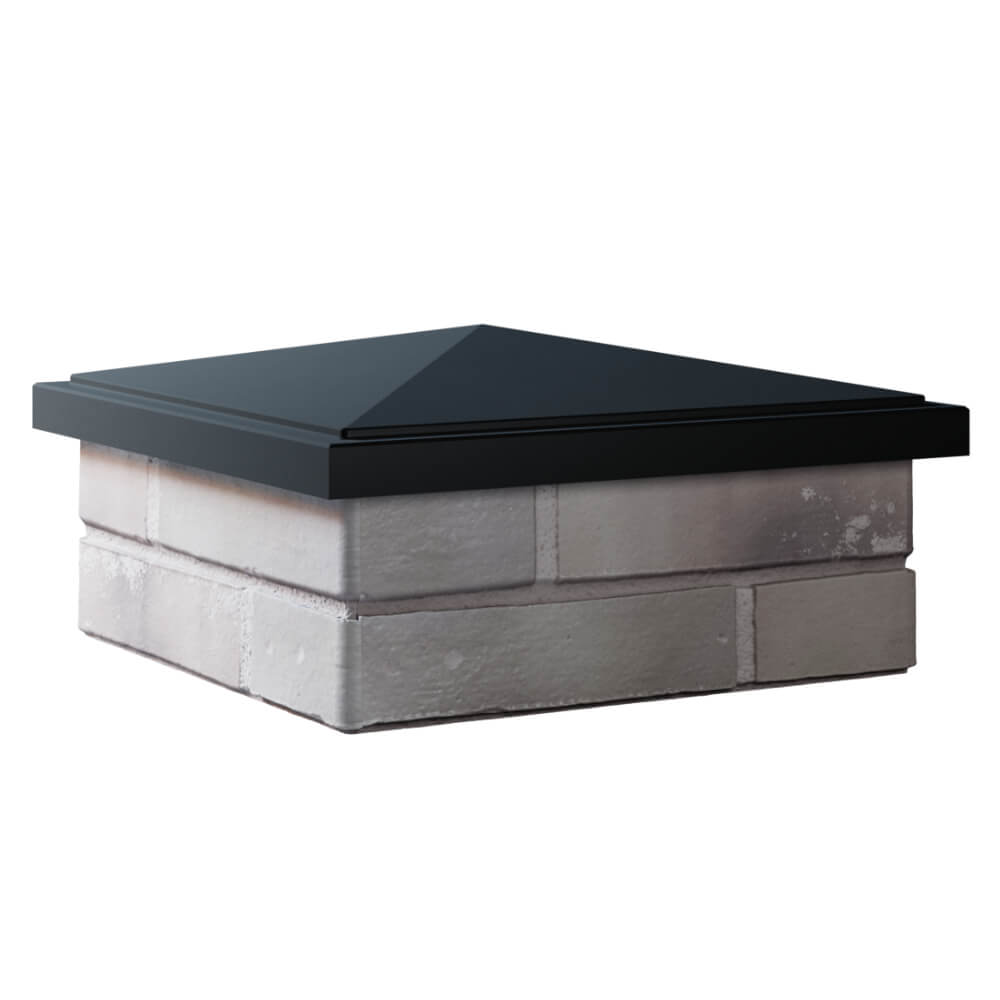 Колпак Zking БонаМоно Черный на столб 1.5х1.5 кирпича (385х385, 400х400мм) в Пскове фото