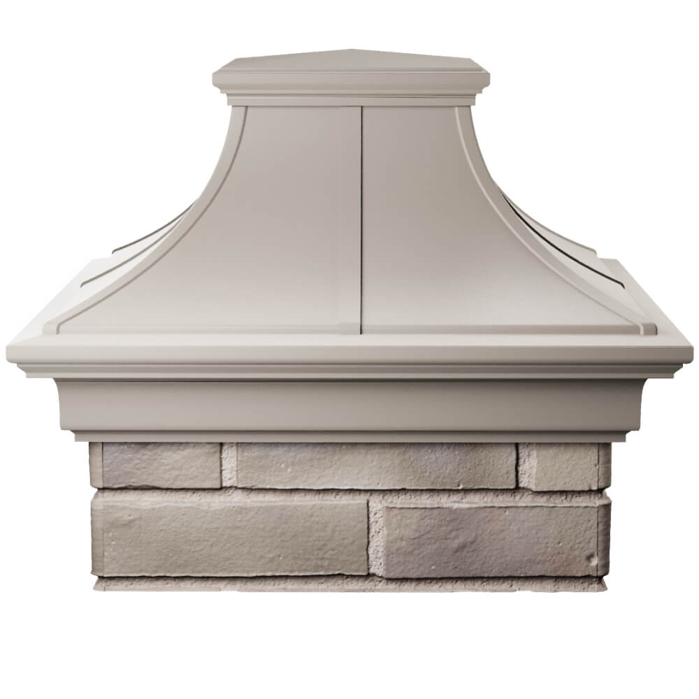 Колпак Zking Монблан Премиум Бежевый на столб 1.5х1.5 кирпича (385х385мм) Псков фото