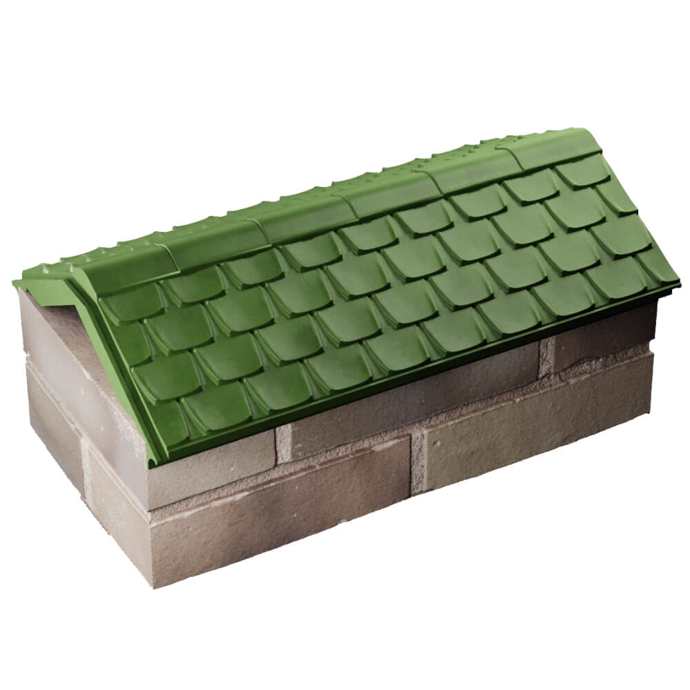 Парапет Zking Эльбрус Зеленый с посадкой на 1 кирпич (255мм) в Пскове фото