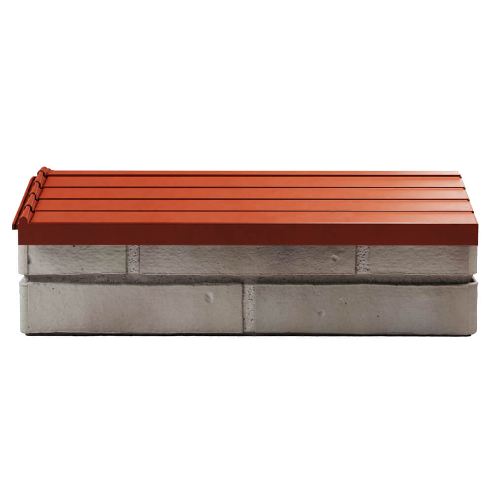 Парапет Zking Бона ХайТек Красный с посадкой на 1 кирпич (200/225/255мм) в Пскове фото