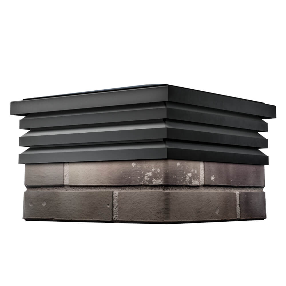 Колпак Zking Бона ХайТек Черный на столб 1.5х1.5 кирпича (385х385мм) в Пскове фото