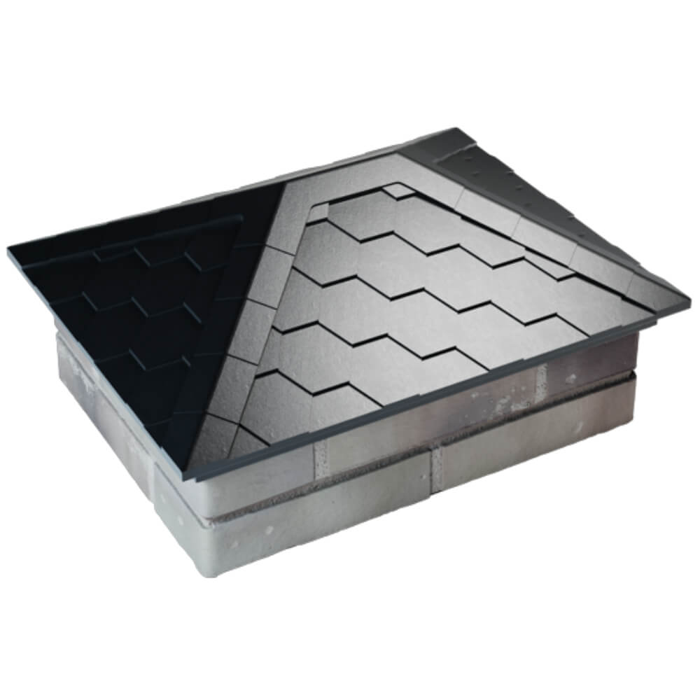 Колпак Zking Эверест Черный на столб 2х1.5 кирпича (520х390мм) Псков фото