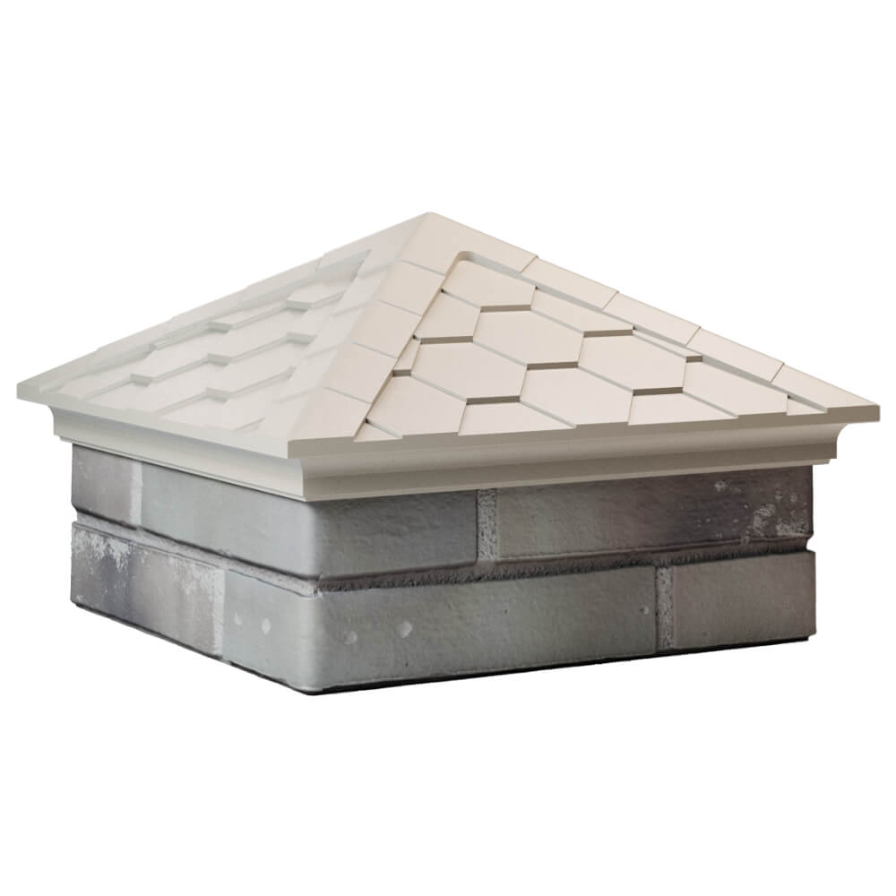 Колпак Zking Эверест Бежевый на столб 1.5х1.5 кирпича (390х390мм) в Пскове фото