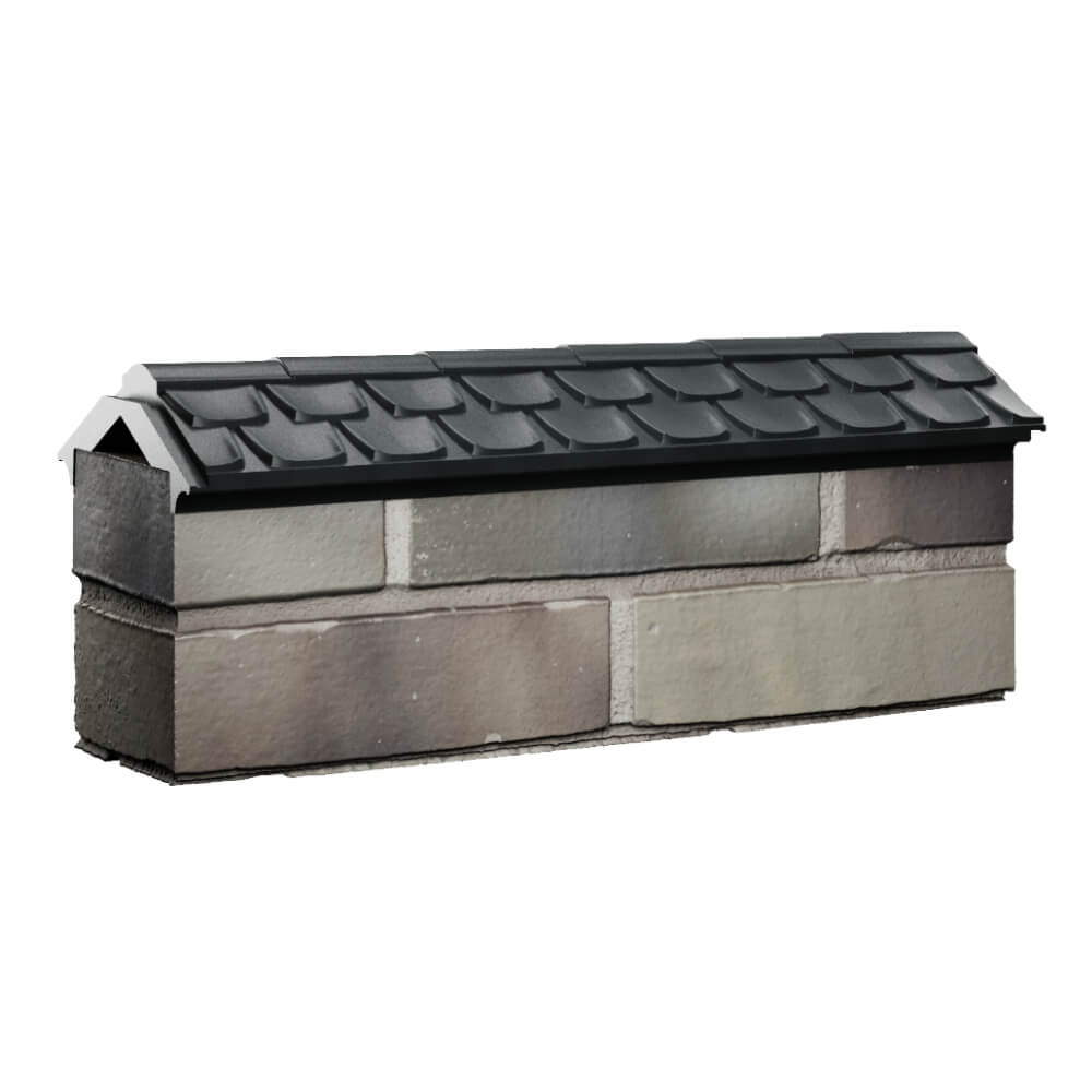 Парапет Zking Эльбрус Черный с посадкой на 0.5 кирпича (130мм) Псков фото