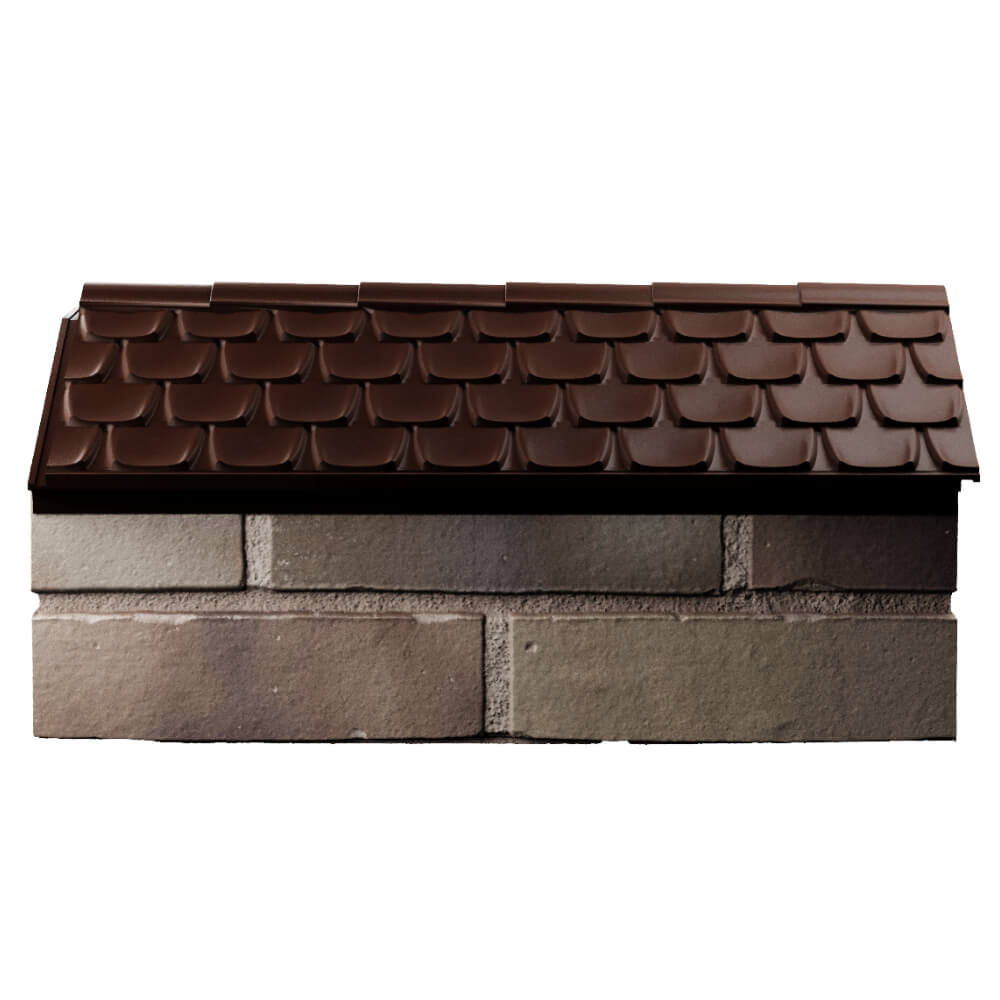 Парапет Zking Эльбрус Коричневый с посадкой на 1 кирпич (255мм) в Пскове фото