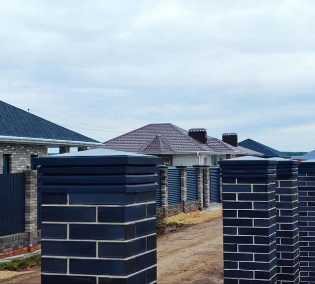 Колпак Zking Бона ХайТек Серый на столб 1.5х1.5 кирпича (385х385мм) в Пскове фото