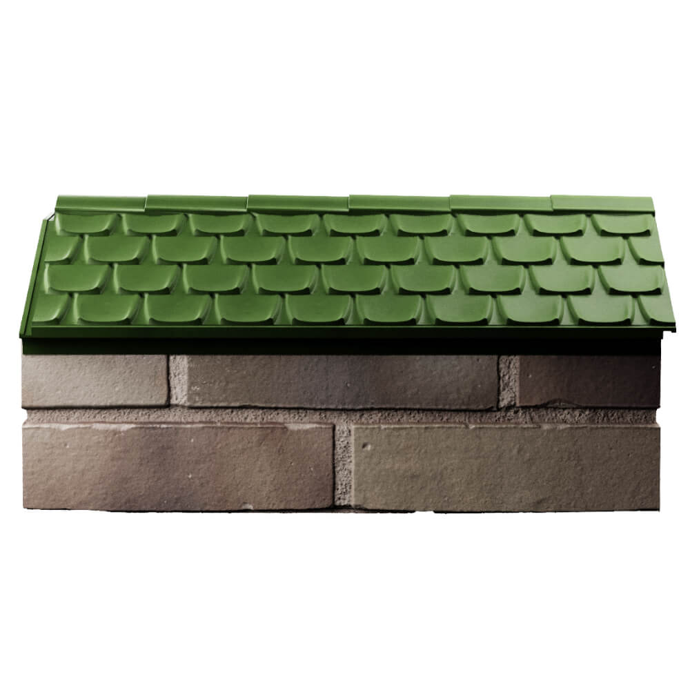 Парапет Zking Эльбрус Зеленый с посадкой на 1 кирпич (255мм) в Пскове фото