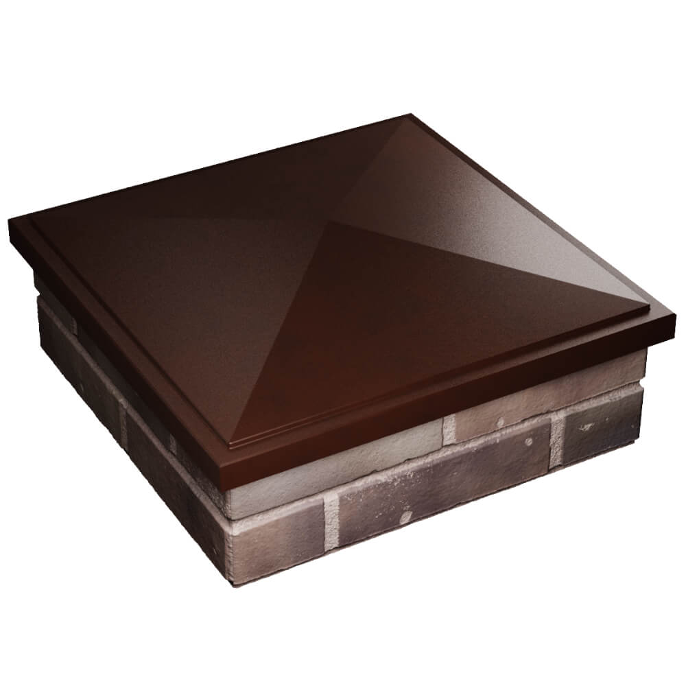 Колпак Zking БонаМоно Коричневый на столб 2х2 кирпича (515х515, 530х530мм) в Пскове фото