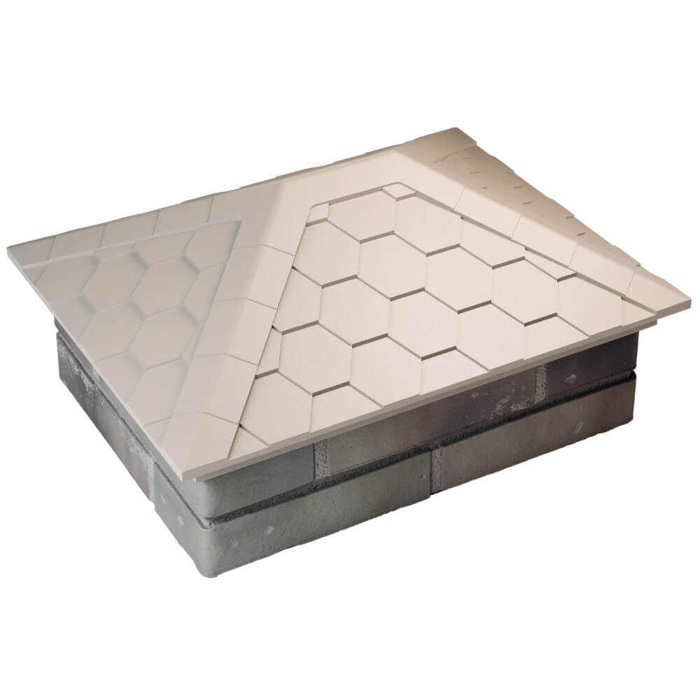 Колпак Zking Эверест Бежевый на столб 2х1.5 кирпича (520х390мм) Псков фото