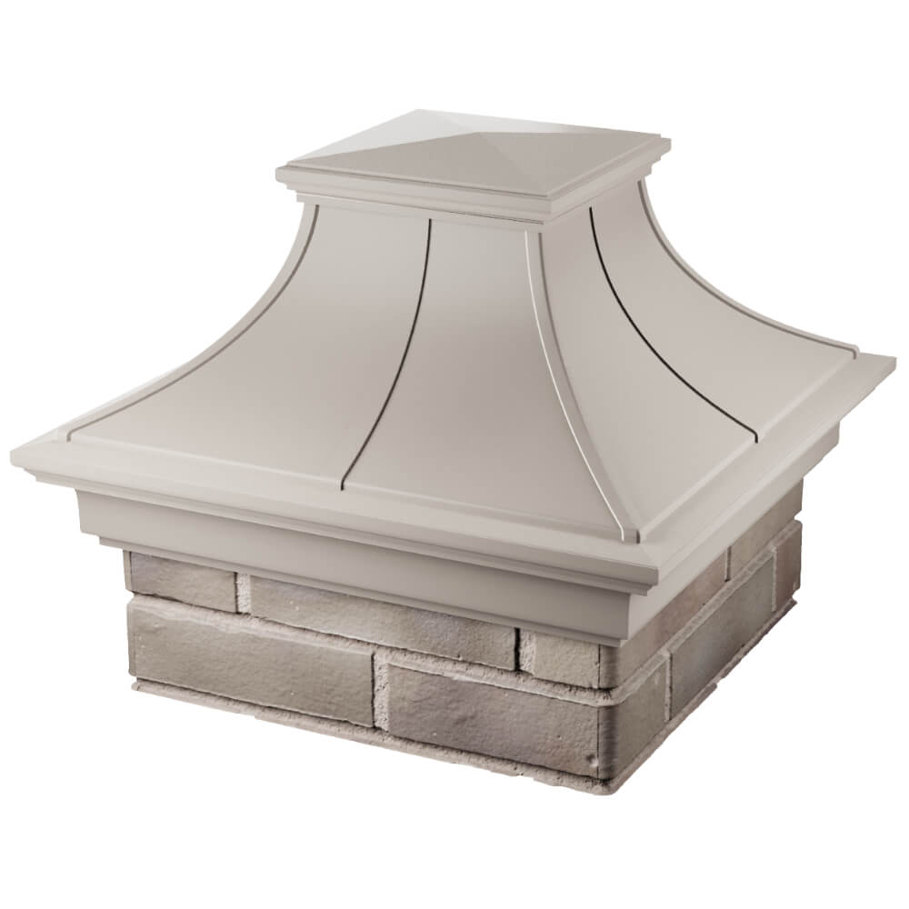 Колпак Zking Монблан Премиум Бежевый на столб 1.5х1.5 кирпича (385х385мм) в Пскове фото