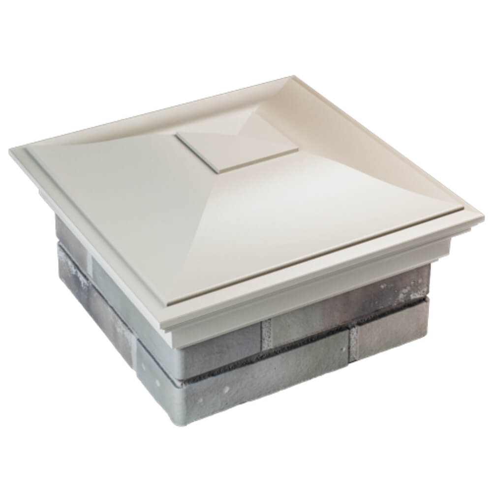 Колпак Zking Монблан Бежевый на столб 1.5х1.5 кирпича (385х385мм) в Пскове фото