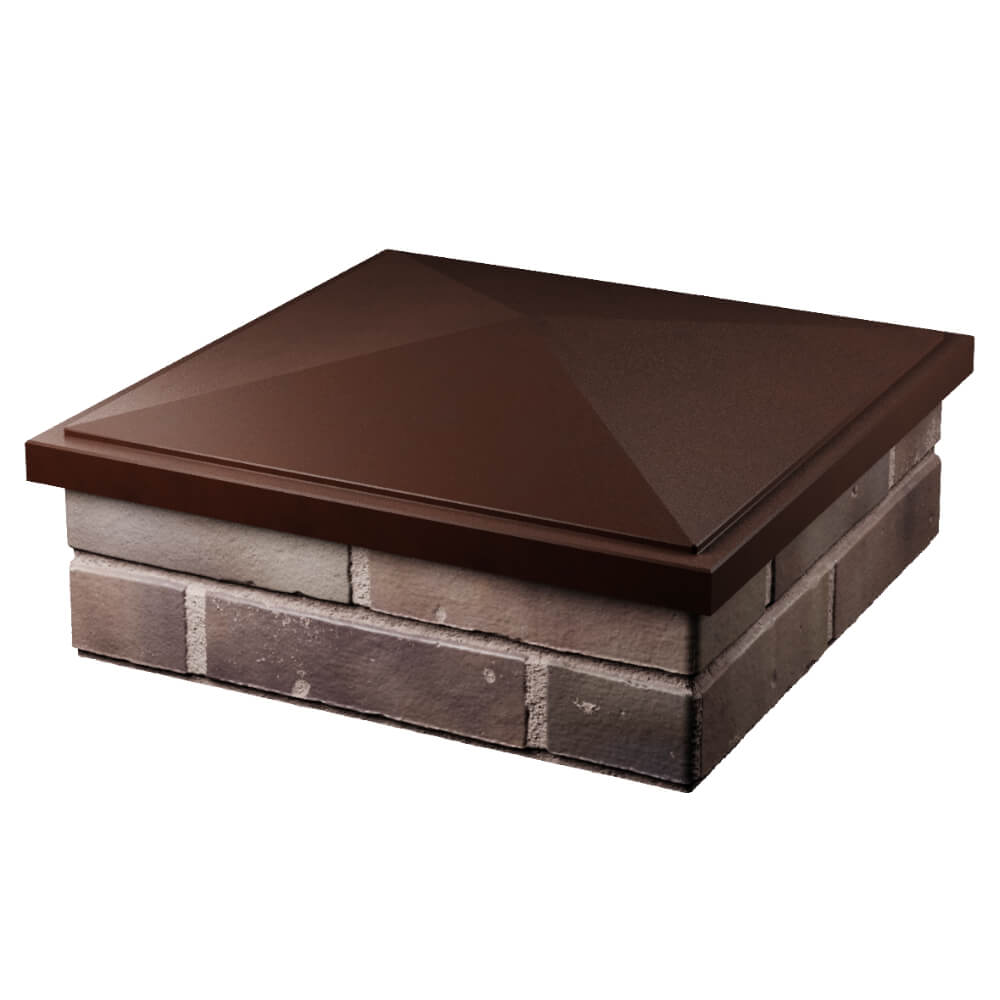 Колпак Zking БонаМоно Коричневый на столб 2х2 кирпича (515х515, 530х530мм) в Пскове фото