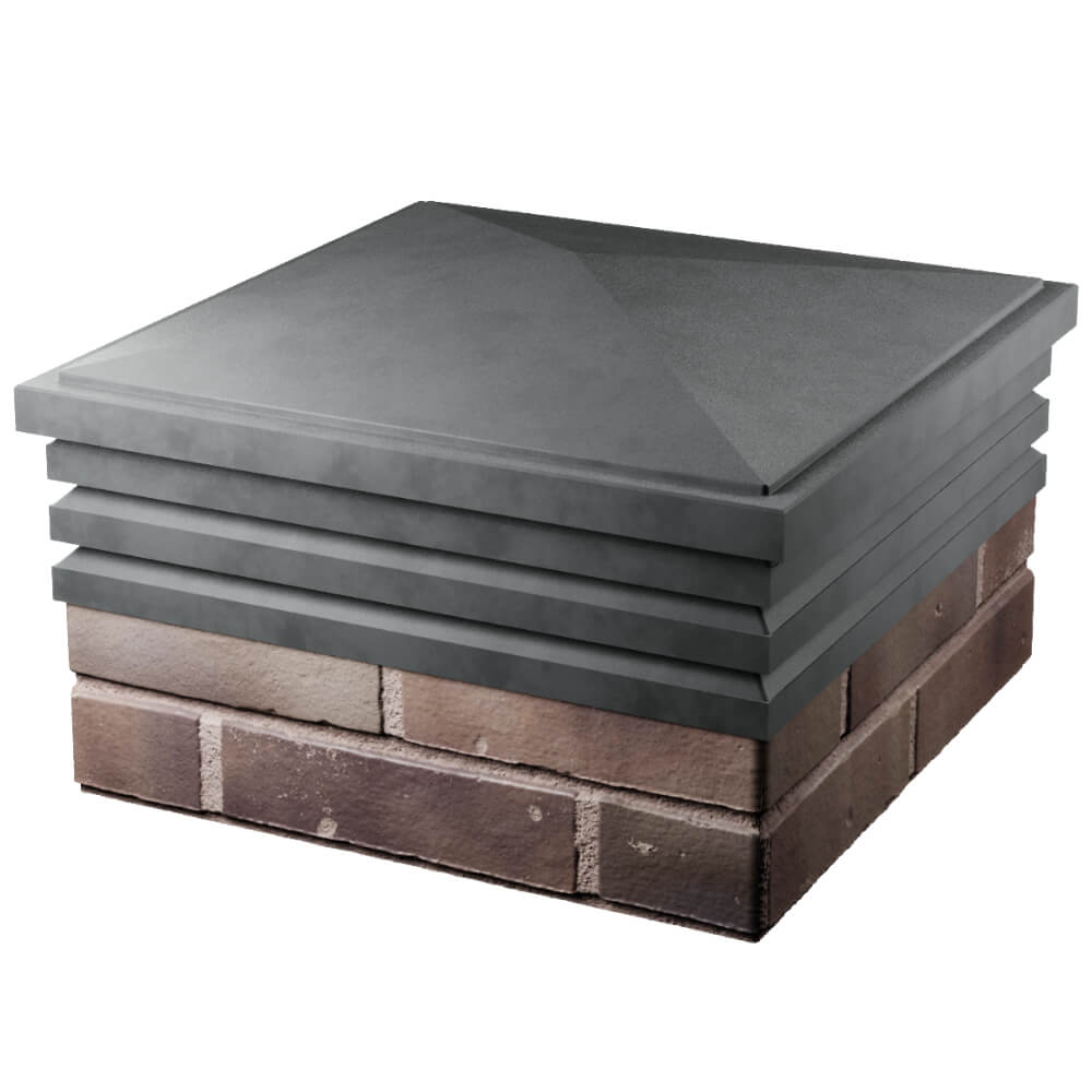 Колпак Zking Бона ХайТек Серый на столб 2х2 кирпича (513х513мм) в Пскове фото