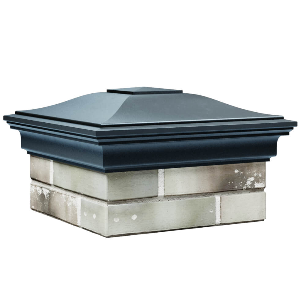 Колпак Zking Монблан Серый на столб 1.5х1.5 кирпича (385х385мм) в Пскове фото