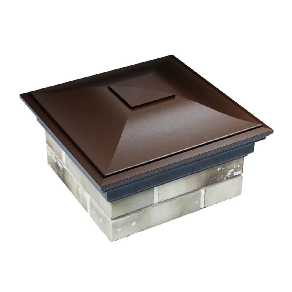 Колпак Zking Монблан Коричневый на столб 1.5х1.5 еврокирпича 0.7НФ (355х355мм) в Пскове фото