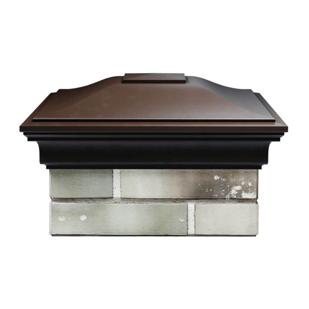 Колпак Zking Монблан Коричневый на столб 1.5х1.5 еврокирпича 0.7НФ (355х355мм) Псков фото