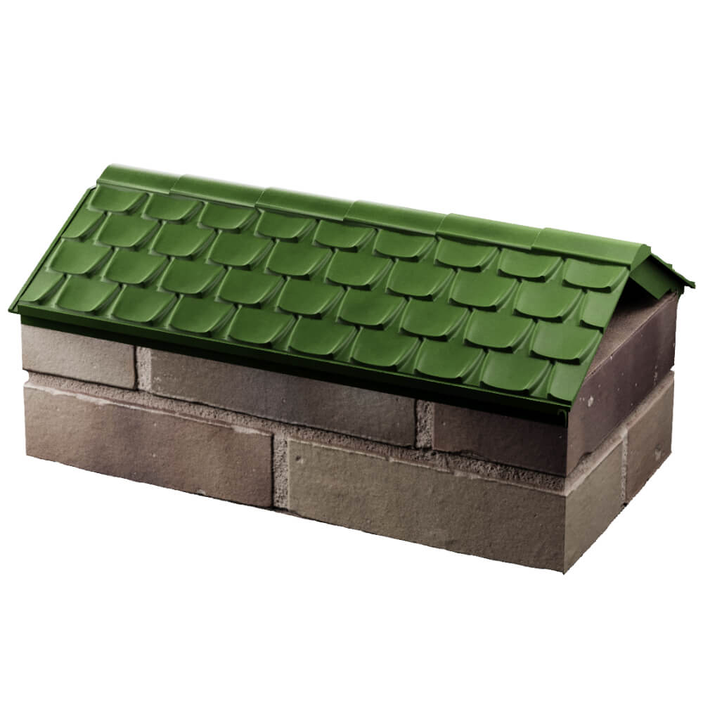 Парапет Zking Эльбрус Зеленый с посадкой на 1 кирпич (255мм) в Пскове фото