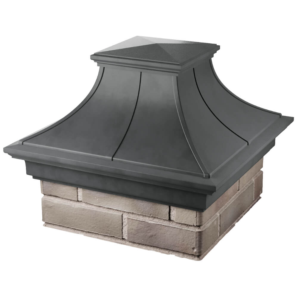Колпак Zking Монблан Премиум Серый на столб 1.5х1.5 кирпича (385х385мм) в Пскове фото