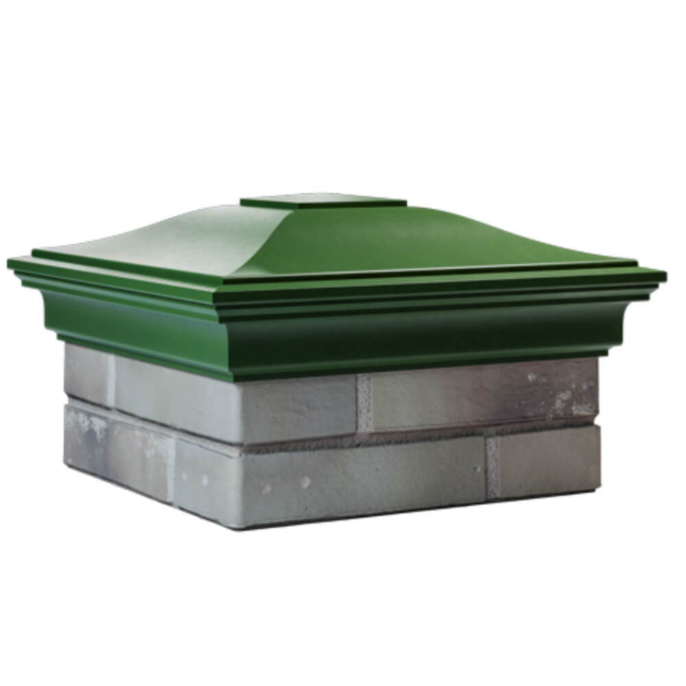 Колпак Zking Монблан Зеленый на столб 1.5х1.5 кирпича (385х385мм) в Пскове фото