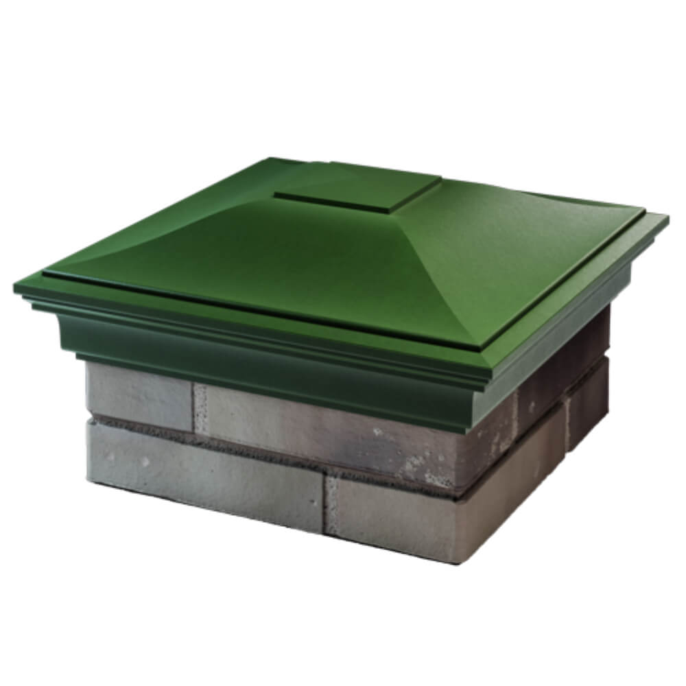 Колпак Zking Монблан Зеленый на столб 1.5х1.5 кирпича (385х385мм) в Пскове фото