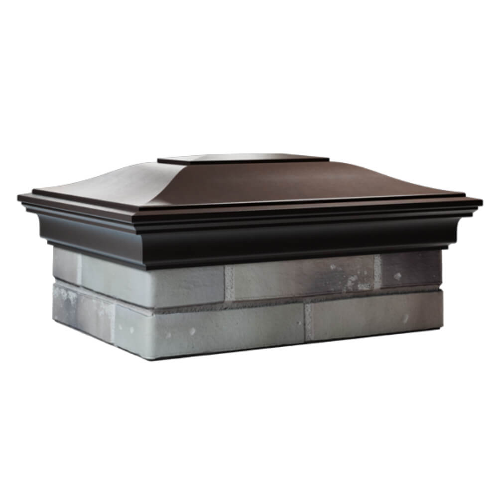 Колпак Zking Монблан Коричневый на столб 2х1.5 кирпича (515х385мм) в Пскове фото