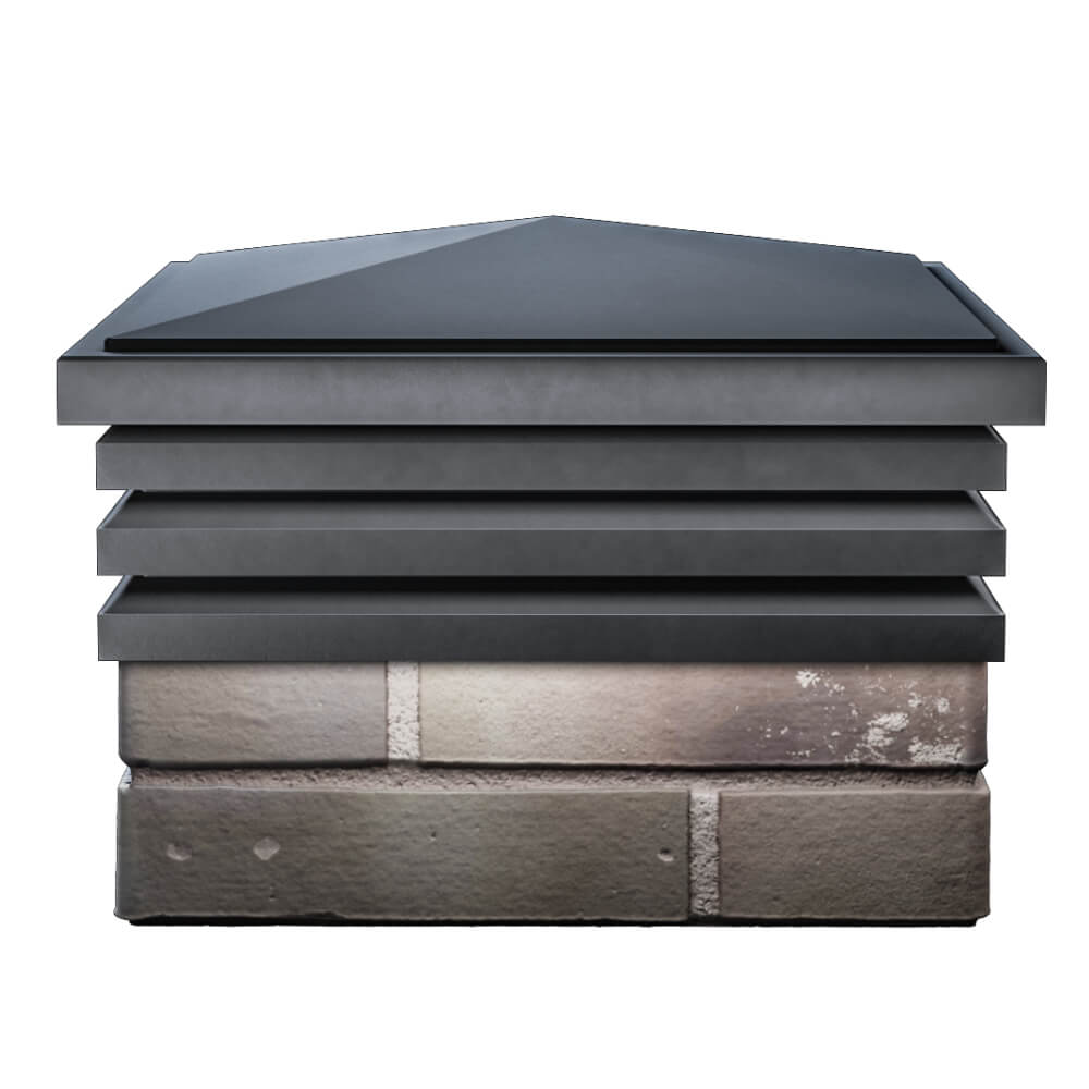 Колпак Zking Бона ХайТек Серый на столб 1.5х1.5 кирпича (385х385мм) Псков фото