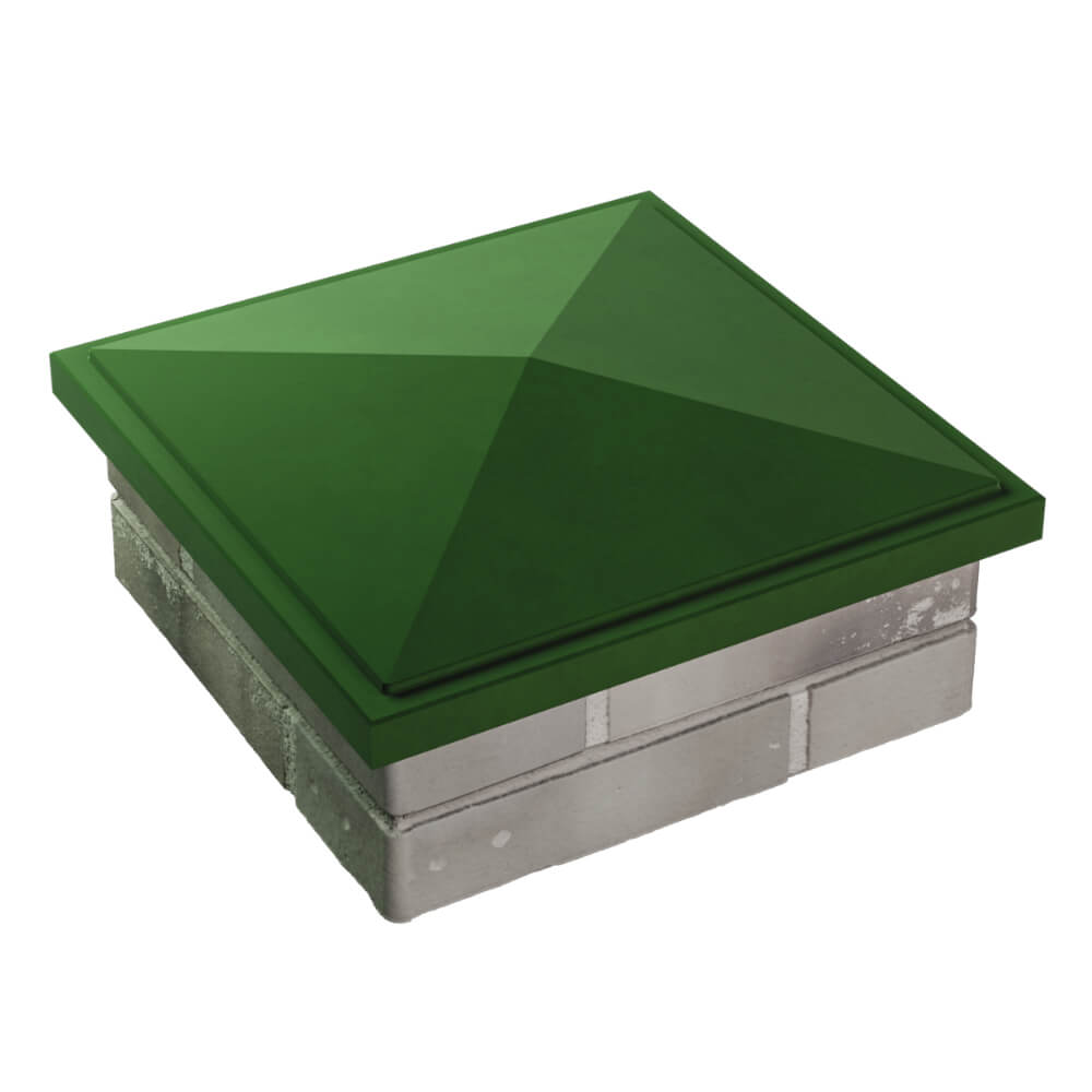 Колпак Zking БонаМоно Зеленый на столб 1.5х1.5 кирпича (385х385, 400х400мм) в Пскове фото