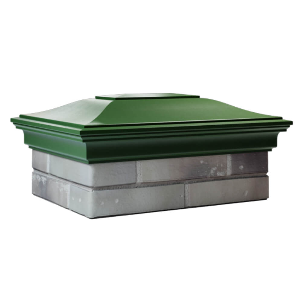 Колпак Zking Монблан Зеленый на столб 2х1.5 кирпича (515х385мм) в Пскове фото