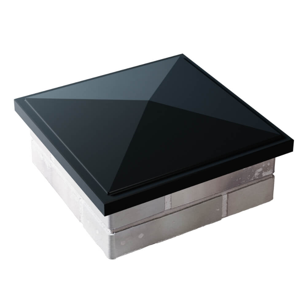 Колпак Zking БонаМоно Черный на столб 1.5х1.5 кирпича (385х385, 400х400мм) в Пскове фото