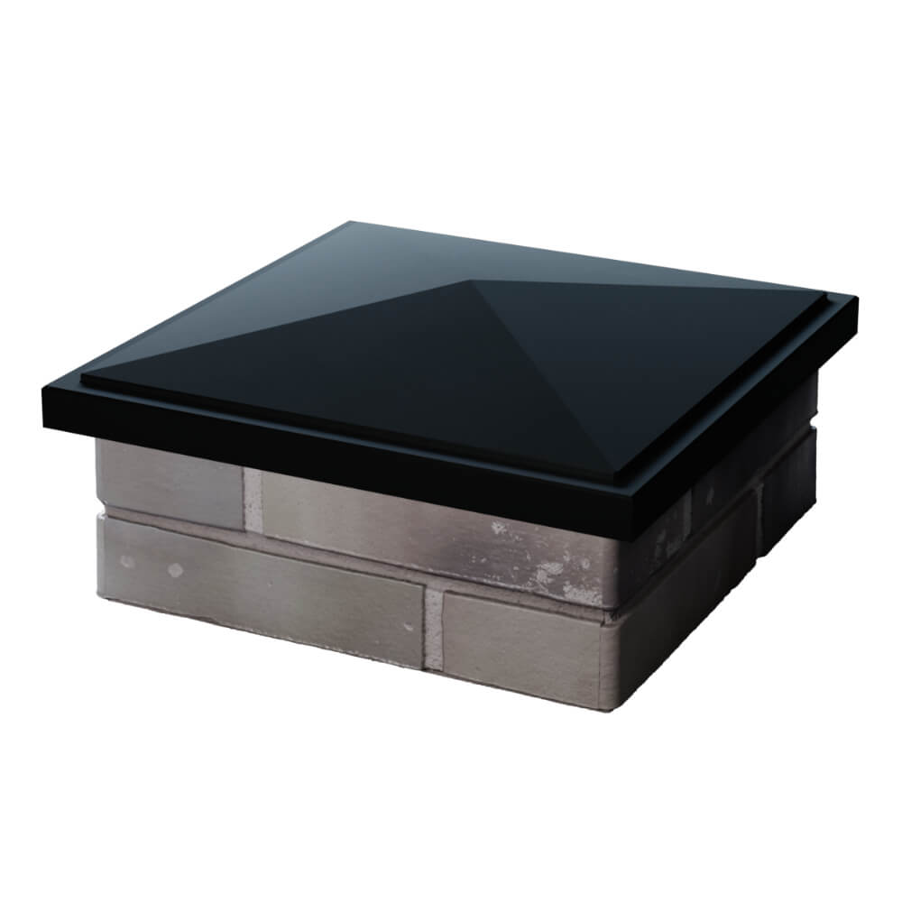 Колпак Zking БонаМоно Черный на столб 1.5х1.5 кирпича (385х385, 400х400мм) в Пскове фото