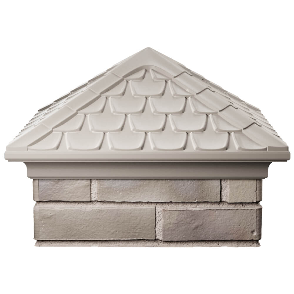 Колпак Zking Эльбрус Бежевый на столб 1.5х1.5 кирпича (385х385мм) Псков фото