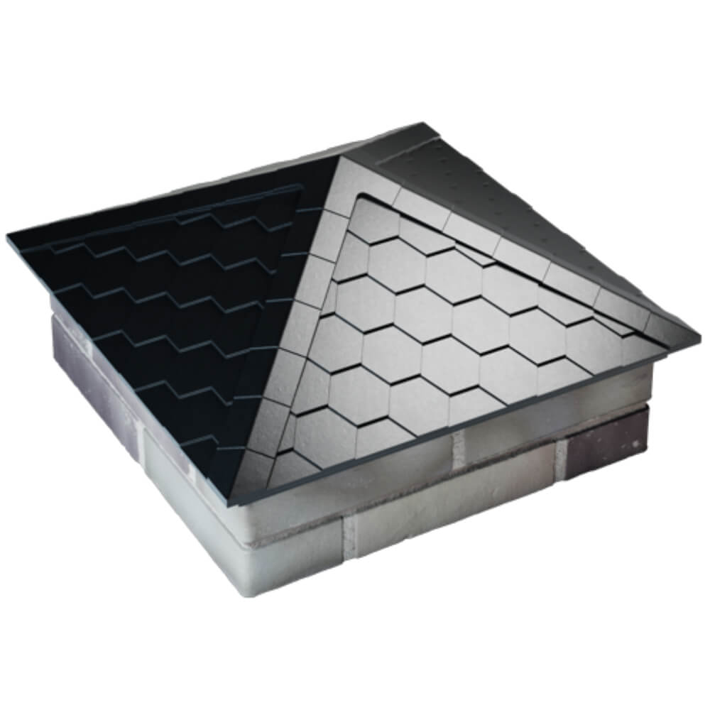 Колпак Zking Эверест Черный на столб 2х2 кирпича (535х535мм) Псков фото