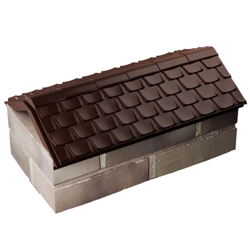 Парапет Zking Эльбрус Коричневый с посадкой на 1 кирпич (255мм) в Пскове фото